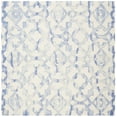 thumbnail image 2 of Safavieh Dip Dye Zowie Distressed Wool Area Rug, Ivory/Blue, 7' x 7' Square, 2 of 8