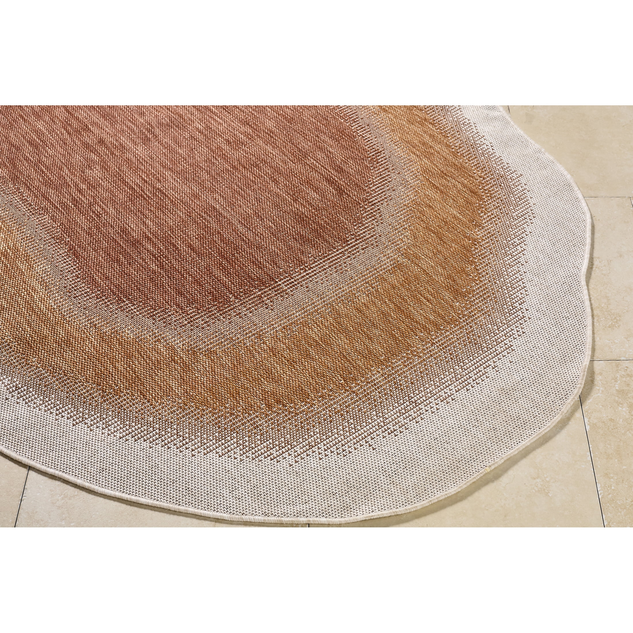 Livabliss Outdoor Rugs, 8x10 Miami Beach Traditional Rust Specialty Area Rug for Patio, Porch, Deck, Backyard, Waterproof Indoor Outdoor Carpet (7'10" x 10')