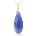 thumbnail image 2 of Galaxy Gold 14K Yellow Gold Deep Blue Chalcedony Briolette Necklace - Truth & Nobility - 16" to 24" - Fine Jewelry for Women, 2 of 3