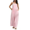 thumbnail image 2 of Gupgi Jumpers for Women Casual Jumpsuit Solid Button Suspender Jumpsuits Wide Pocket Leg Pant Jumpsuit, 2 of 9