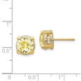 thumbnail image 3 of Sterling Silver Cheryl M Gold-plated White and Yellow CZ Post Earrings, 3 of 3
