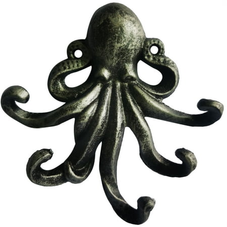 

Bedroom Octopus Shape Wall Mounted Accessories Cast Iron Kitchen Decorative Hook