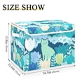 thumbnail image 5 of Yayeee Collapsible Cube Storage Bin with Lid Fabric Closet Decorative Basket with Handles, Vibrant Cat Pattern, 5 of 7