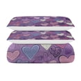 thumbnail image 6 of Pratyus Hearts Purple Jigsaw Puzzle 3-Piece Bedding Set Romantic Valentine's Day Design Easy to Clean for Bedroom Home Decor 87x68in, 6 of 8