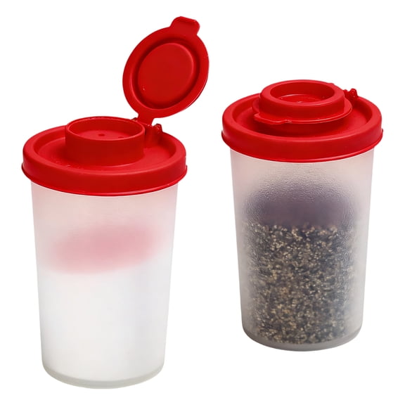 ACDANC 2Pcs Salt and Pepper Shakers,Perforated Plastic Seasoning Containers,Even Hole Spice Containers Dispenser for Kitchen Cooking,RV,Camping,BBQ