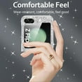 thumbnail image 3 of Dteck for Samsung Galaxy Z Flip 5 Case with Small Screen Protector, Z Flip 5 Glitter Case for Women Girls, Ultra Slim Plating Bumper Bling Shockproof Protective Cover for Samsung Galaxy Z Flip5,Silver, 3 of 6