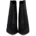 thumbnail image 5 of Chariot & Co: Wyatt- Womens Rhinestone Western Cowboy Sparkly Booties Zipper Stacked Block Heel Boots (Black, 6), 5 of 7