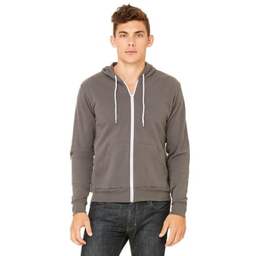 Unisex Fleece Full-Zip Hoodie , 3739 , Asphalt , Large
