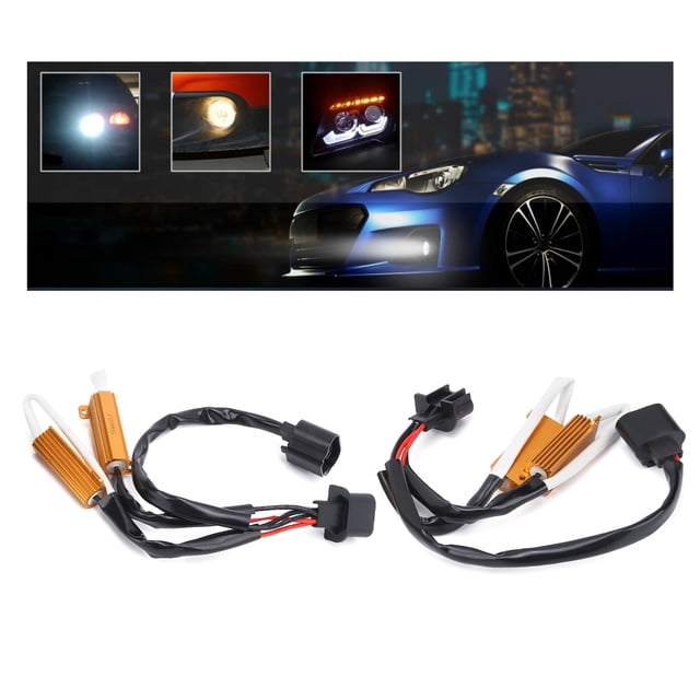 Load Resistor Error Canceler, H13 9008 2PCS LED Load Resistor Decoder Stable Performance High Simple Installation for Auto Parts