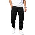 thumbnail image 2 of SOOMLON Cargo Pants for Men Big and Tall Drawstring Joggers Solid Pants Outdoor Hiking Pants with Multiple Pockets, 2 of 9