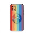 thumbnail image 6 of KBS-Phone Case For Samsung Galaxy A03S/SM-A037G, Anti-knock TPU Simplicity Skin feel silicone Cartoon Glitter Rotatable stand Kickstand Back Cover Soft Case cute Fashion Design quicksand, 6 of 9