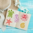 thumbnail image 5 of Sea Creatures Painting Stencil Turtle Octopus Jellyfish Conch Coral Ocean Creatures Stencils Template for DIY Crafts Scrapbook Wall Home Decor 30x30cm, 5 of 9