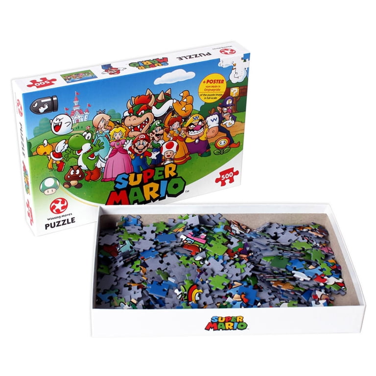 Puzzle Nathan Super Mario World - 500 Pièces - Poster - Funny Way 1993 - COMPLET