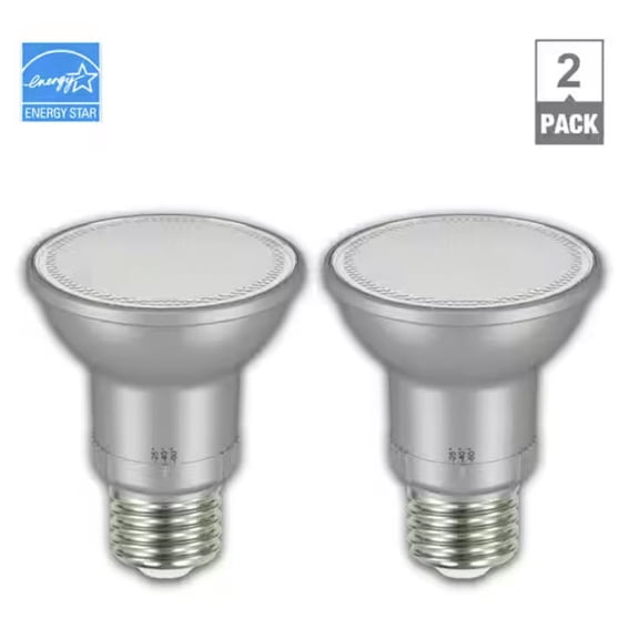 EcoSmart LED 6W (50W Equivalent) Bright White Dimmable Light Bulbs, Adjustable Beam Angle (2 Pack)