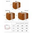 thumbnail image 2 of Burnt Orange White Stripe Toaster Cover 2 Slice, Small Kitchen Appliance Covers, Modern Rustic Vertical Striped Toaster Oven Cover with Loop, Bread Machine Cover Polyester Dust Cover Protection, 2 of 4