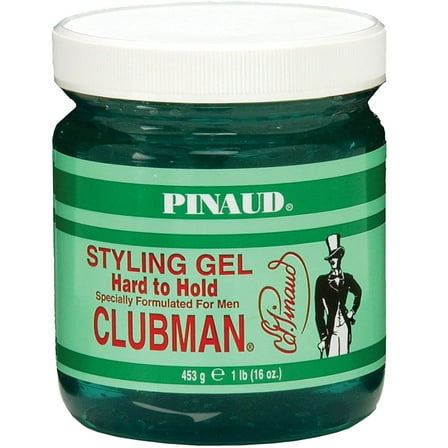 Pinaud Clubman Men’s Hair Gel, Alcohol-Free & Strong Hold Hair Styling Gel for Men, 16 oz, 1-pack