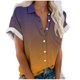 thumbnail image 2 of Fiudx Tops para Mujer Blusas de Manga Corta Estampadas Informales Regulares para Mujertop, 2 of 5