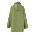 thumbnail image 4 of WTOBBY Women's Printed Hooded Windbreaker, Beautiful Pattern Rain-Resistant Jacket, Loose Fit Casual Coat, Lightweight Outdoor Wear, Ideal for Spring and Fall Seasons,Army Green L, 4 of 5