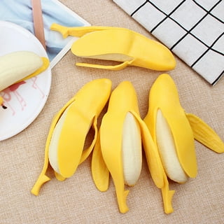 PERZOE Cute Peeled Banana Peeled Banana Plush Toy Fruit Plush Toy