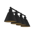 thumbnail image 2 of Trade Winds Marco 4-Light Bathroom Vanity Light in Matte Black, 2 of 5