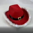 thumbnail image 6 of Rdhnmea Women Men Christmas Cowgirl Hat Wide Brim Light up Shiny Sequins Western Hats for Wedding Rave Party Xmas Costume, 6 of 6