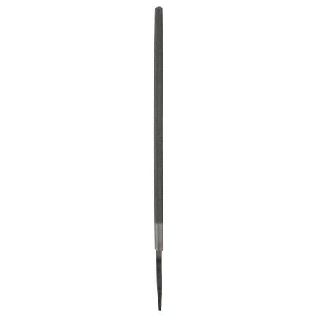 8" Round Fine Cut File Fine Metal File without Handle, Grey