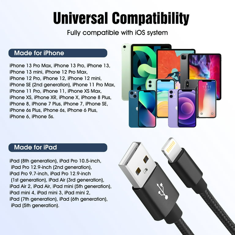 Chargeur Cable USB lightning original iphone 11 X XS XR 8 8 PLUS 7