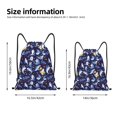 thumbnail image 2 of Xecao Cute Shark Pattern Sports Drawstring Backpack - String Swim Gym Bag with Wet Proof Pocket for Women&Men-Small, 2 of 6