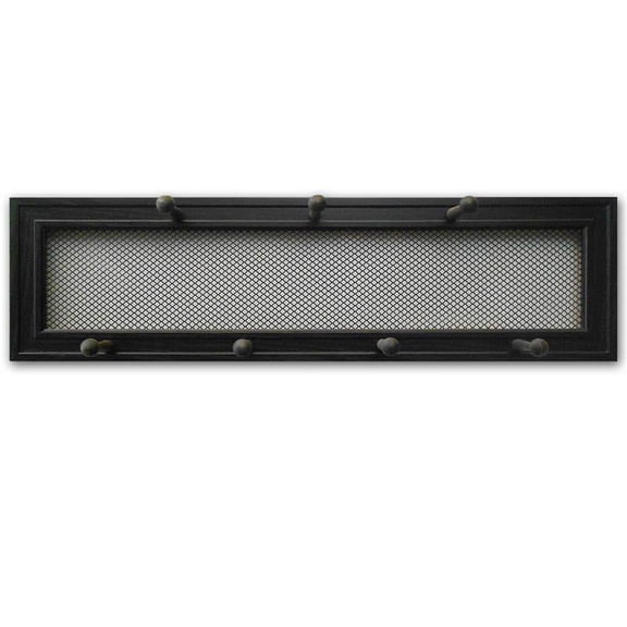 TrendyDecor4U 7-Peg Mug Rack By Millwork With Black Frame Wall Art MUG7H-405