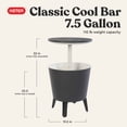 thumbnail image 2 of Keter Modern Cool Bar and Side Table Outdoor 2 in 1 Table and Bar Patio Furniture, Gray, 2 of 17