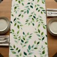 thumbnail image 5 of Table Runners 90 Inches Long Dress Scarves, Green Leaves Farmhouse Coffee/Dining/Kitchen Table Runner for Living Room, Watercolor Spring Botanical Country Beige 13x90 Inch, 5 of 9