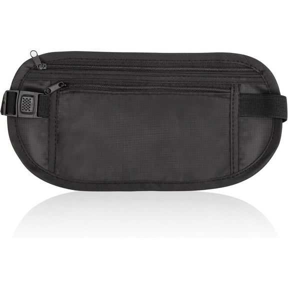 Money Belt Slim RFID Blocking Passport Holder, Small Waist Pouch for Travel