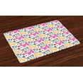 thumbnail image 1 of Ambesonne Spring Place Mats Set of 4, Vibrant Summer Blooms, Standard Size, Multicolor, 1 of 4