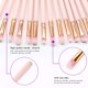 thumbnail image 2 of Juego de 15 brochas de maquillaje para ojos, juego de brochas de maquillaje para sombra de ojos incluido, mini brocha para cejas con mango de madera (rosa), 2 of 5