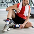thumbnail image 6 of Men's Korean Flag Novelty Athletic Socks Women's Digital Printing Funky Patterned Crew Socks, 6 of 7