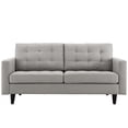 thumbnail image 6 of Modern Contemporary Urban Design Living Room Lounge Club Lobby Armchair and Lovesea and Sofa Set, Fabric, Light Grey Gray, 6 of 8