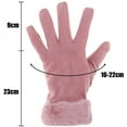 thumbnail image 2 of Women Gloves Winter Touch Screen Ladies Suede Mittens Warm Fleece Cuff Windproof Driving, 2 of 7