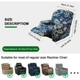 thumbnail image 4 of CHUNTIAN Recliner Chair Cover 4-Pieces Lazyboy Cover for Recliner Chair with Storage Pockets Furniture Protector for Living Room, Jacquard Sofa Slipcover for Kids, Pets, Dog and Cat, 06, 4 of 5