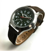Timex Men's Expedition Metal Field Brown/Green 39mm Outdoor Watch, Leather Strap
