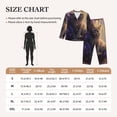 thumbnail image 4 of Picia Purple Flower Lazy Cat Pattern Women’s Long-Sleeve Sleepwear Set - Soft 2-Piece Loungewear with Pockets, Comfy PJs for Relaxing Nights-, 4 of 7