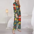 thumbnail image 4 of Disketp Pajamas Set Long Sleeve Sleepwear Womens Button Down Nightwear Pj Sets-Cute Animal Forest, 4 of 9
