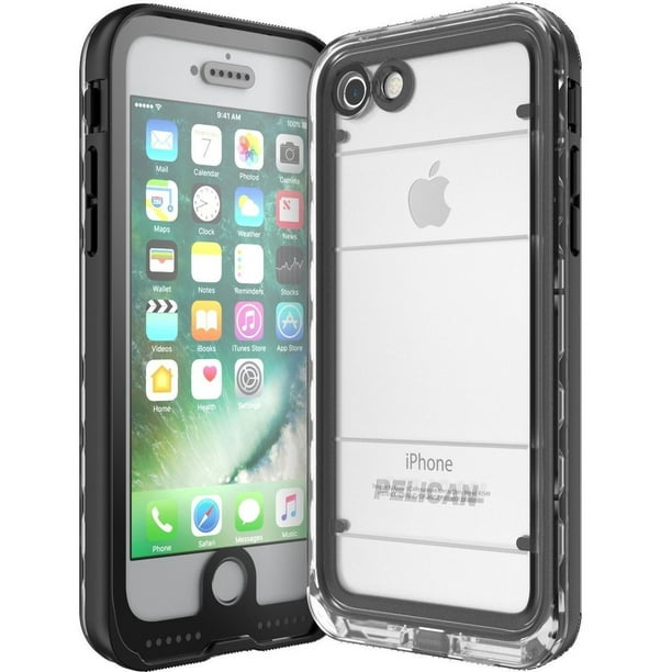 New Pelican Marine Waterproof Case for iPhone 7 - Black/clear