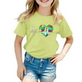 thumbnail image 1 of T-shirts pour Filles Imprimés, T-Shirt à Manches Courtes pour Fillettes, Col Rond, Vêtements d'Été pour Adolescentes de 7-8 Ans, Vêtements pour Filles, Mode Féminine, 1 of 4