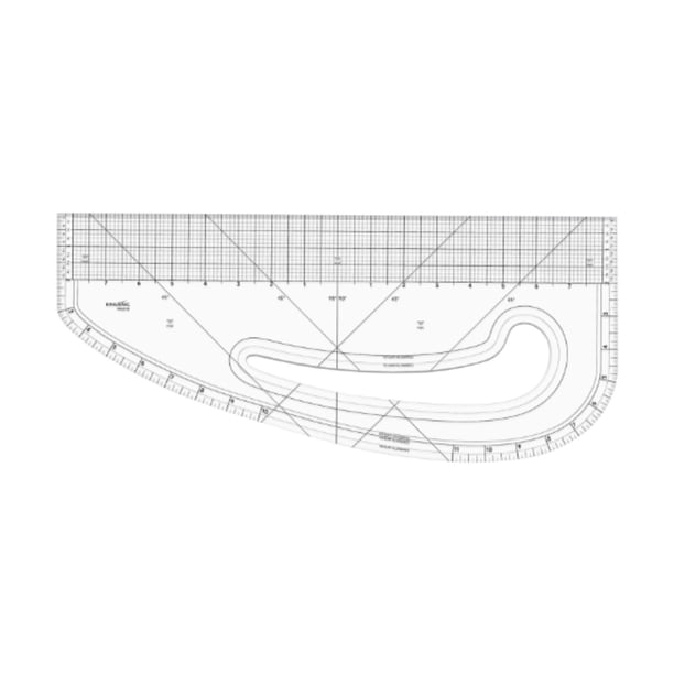 Regla de costura Regla de curva francesa Diseño de moda de sastre Patronaje en pulgadas Grande 40.64cm
