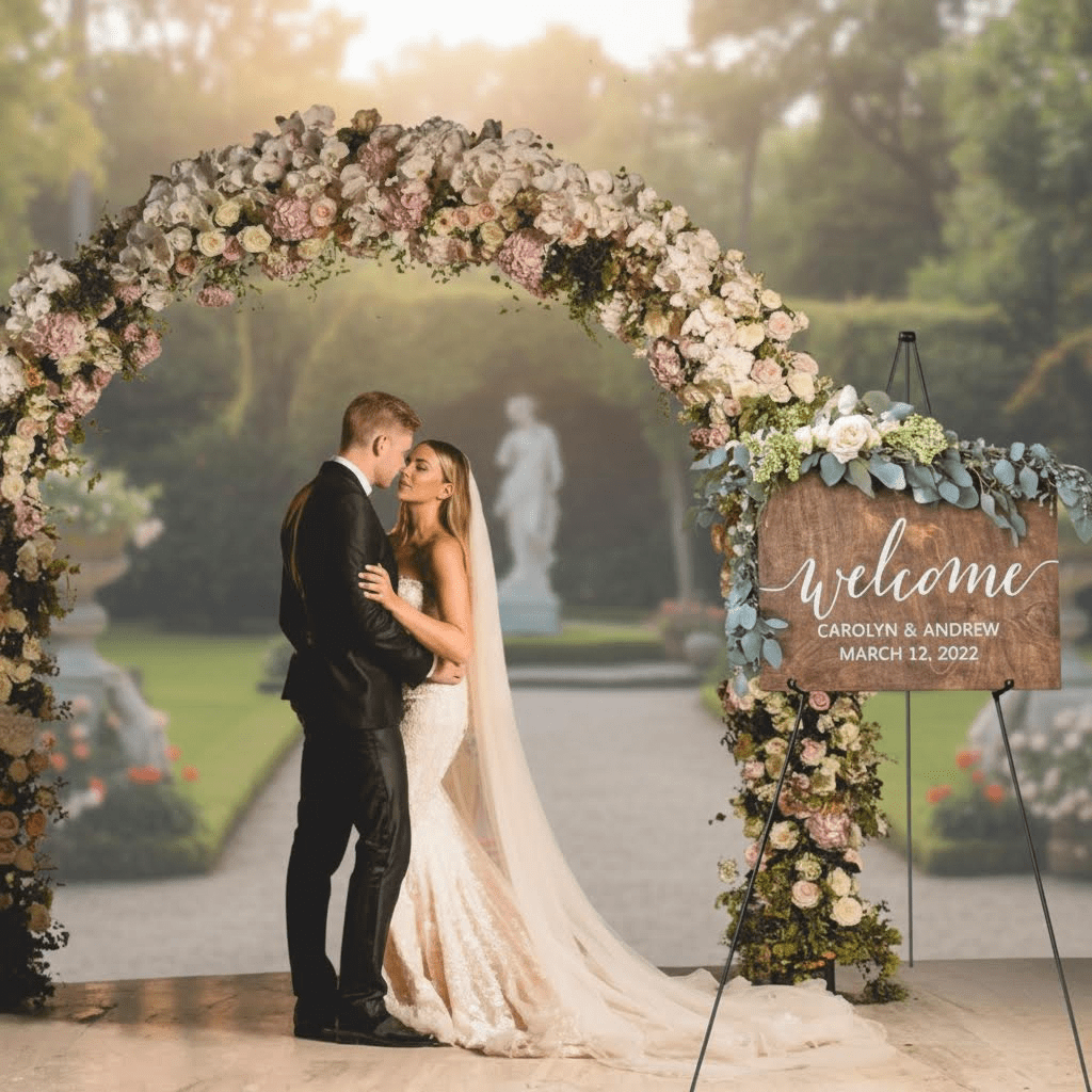 Portable Lightweight 63-Inch Tripod Easel Stand for Wedding Signs, Posters, and Display Boards with Carrying Bag, Metal Frame, Quick Setup