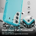 thumbnail image 4 of For Samsung Galaxy S24 Plus Case, Heavy Duty Shockproof Protection Phone Cases, Anti-Drop, Dual Layer Transparent Protective Cover Compatible with Samsung Galaxy S24 Plus 6.7 inch, Crystal Blue, 4 of 6
