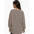 thumbnail image 2 of Women Oversized Sweatshirts Crewneck Side Slit Pullover Long Sleeve Casual Tops, 2 of 6