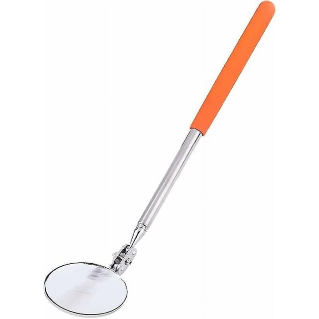 Espejo de inspección telescópico, Espejo de inspección redondo para automóviles, Espejo de inspección de acero inoxidable de 50 mm para automóviles mecánicos (280-445 mm)