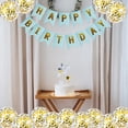 thumbnail image 5 of Decoración de pancarta de feliz cumpleaños Sincero globos de confeti 5 globos azul, 5 of 5