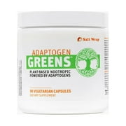 SaltWrap Adaptogen Greens - Caffeine Free Nootropic for Cortisol Support, Recovery, Stress, Natural Energy, & Mood
